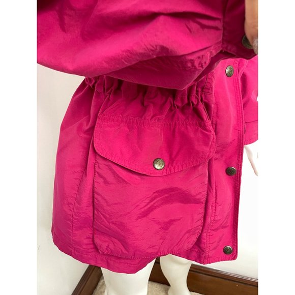 Northern Reflections Vintage Women’s Jacket S Hot Pink Hood Zip Snaps Pockets - Picture 7 of 16